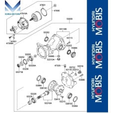 50-501 REAR DIFFERENTIAL HYUNDAI TUCSON 2004-09